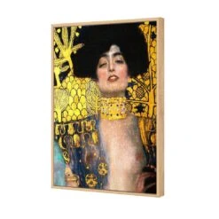 Judith I By Gustav Klimt Canvas Art -WALL ART DESGIN SALE judith i by gustav klimt canvas art 45x30cm oak frame 383762
