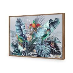 Jungle Exotica Blue I (Horizontal) -WALL ART DESGIN SALE jungle exotica blue i horizontal canvas stretched canvas 45x30cm 860714