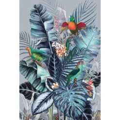 Jungle Exotica Blue Perfect Pair -WALL ART DESGIN SALE jungle exotica blue perfect pair canvas stretched canvas 45x30cm 219894