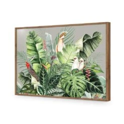 Jungle Exotica Green I (Horizontal) -WALL ART DESGIN SALE jungle exotica green i horizontal acrylic glass no border natural frame 45x30cm 677928
