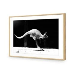 Kanga In Motion -WALL ART DESGIN SALE kanga in motion acrylic glass with border oak frame 45x30cm 803950