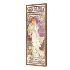 La Dame Aux Camelias By Alphonse Mucha -WALL ART DESGIN SALE la dame aux camelias by alphonse mucha acrylic glass no border natural frame 90x30cm 219791