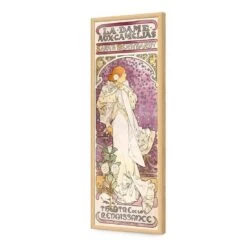 La Dame Aux Camelias By Alphonse Mucha -WALL ART DESGIN SALE la dame aux camelias by alphonse mucha acrylic glass no border oak frame 90x30cm 695321