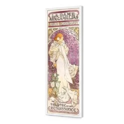 La Dame Aux Camelias By Alphonse Mucha -WALL ART DESGIN SALE la dame aux camelias by alphonse mucha acrylic glass no border white frame 90x30cm 436603