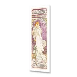La Dame Aux Camelias By Alphonse Mucha -WALL ART DESGIN SALE la dame aux camelias by alphonse mucha acrylic glass with border no frame 90x30cm 921372