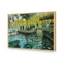 La Grenouillere By Monet 17 La Grenouillere By Monet -WALL ART DESGIN SALE la grenouillere by monet acrylic glass no border oak frame 45x30cm 632060