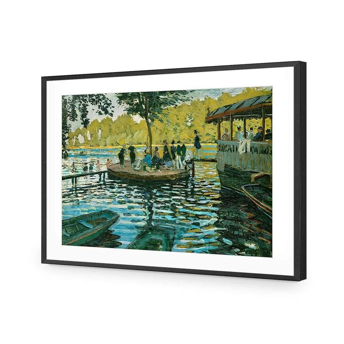La Grenouillere by Monet La Grenouillere By Monet -WALL ART DESGIN SALE la grenouillere by monet acrylic glass with border black frame 45x30cm 641302