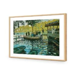 La Grenouillere By Monet 12 La Grenouillere By Monet -WALL ART DESGIN SALE la grenouillere by monet acrylic glass with border oak frame 45x30cm 599845