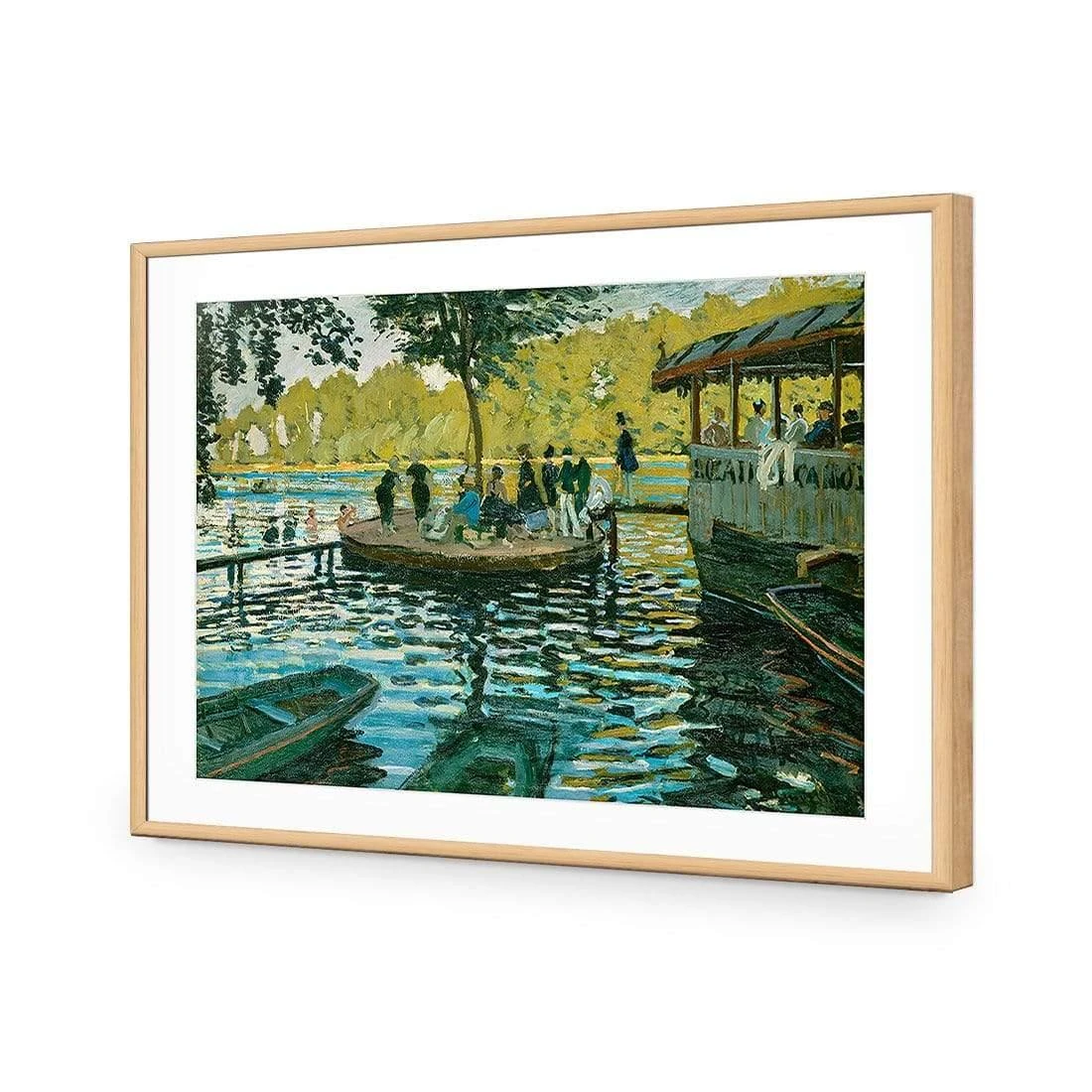 La Grenouillere by Monet La Grenouillere By Monet -WALL ART DESGIN SALE la grenouillere by monet acrylic glass with border oak frame 45x30cm 599845