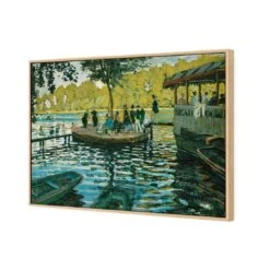 La Grenouillere By Monet 6 La Grenouillere By Monet -WALL ART DESGIN SALE la grenouillere by monet canvas oak frame 45x30cm 922682
