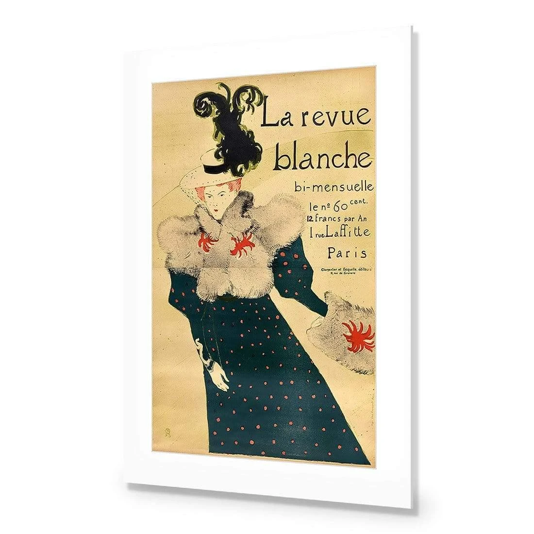 La Revue Blanche By Toulouse-Lautrec La Revue Blanche By Toulouse-Lautrec -WALL ART DESGIN SALE la revue blanche by toulouse lautrec acrylic glass with border no frame 45x30cm 711024