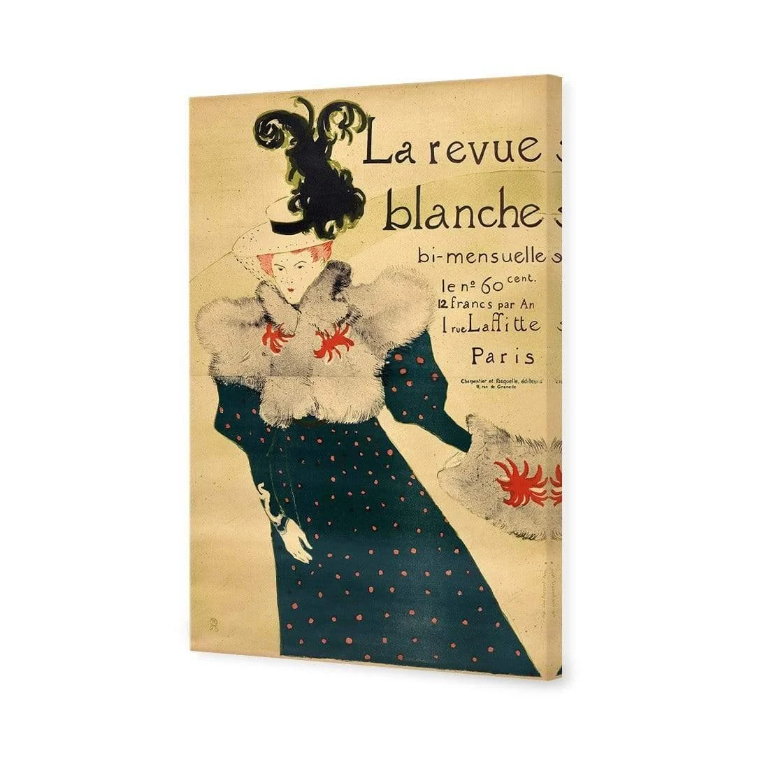 La Revue Blanche By Toulouse-Lautrec La Revue Blanche By Toulouse-Lautrec -WALL ART DESGIN SALE la revue blanche by toulouse lautrec canvas stretched canvas 45x30cm 517844