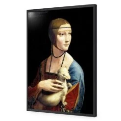 Lady With Ermine By Leonardo Da Vinci 16 Lady With Ermine By Leonardo Da Vinci -WALL ART DESGIN SALE lady with ermine by leonardo da vinci acrylic glass no border black frame 45x30cm 995744