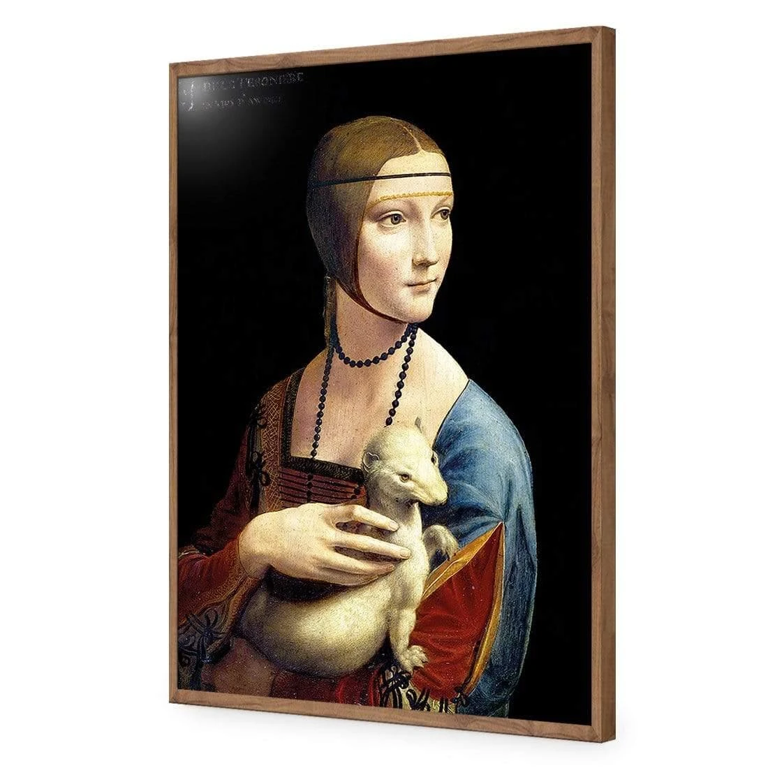 Lady with Ermine By Leonardo Da Vinci Lady With Ermine By Leonardo Da Vinci -WALL ART DESGIN SALE lady with ermine by leonardo da vinci acrylic glass no border natural frame 45x30cm 872570