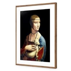 Lady With Ermine By Leonardo Da Vinci 14 Lady With Ermine By Leonardo Da Vinci -WALL ART DESGIN SALE lady with ermine by leonardo da vinci acrylic glass with border natural frame 45x30cm 684470