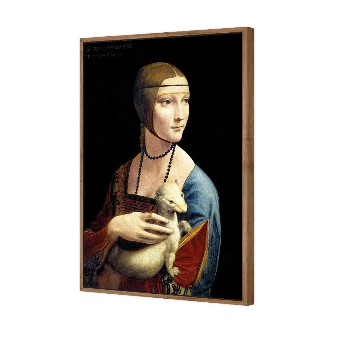 Lady with Ermine By Leonardo Da Vinci Lady With Ermine By Leonardo Da Vinci -WALL ART DESGIN SALE lady with ermine by leonardo da vinci canvas natural floating frame 45x30cm 236264