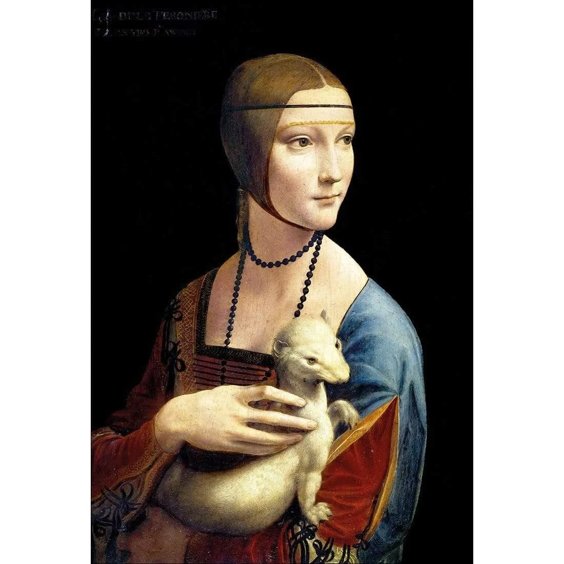 Lady with Ermine By Leonardo Da Vinci Lady With Ermine By Leonardo Da Vinci -WALL ART DESGIN SALE lady with ermine by leonardo da vinci canvas stretched canvas 45x30cm 871570