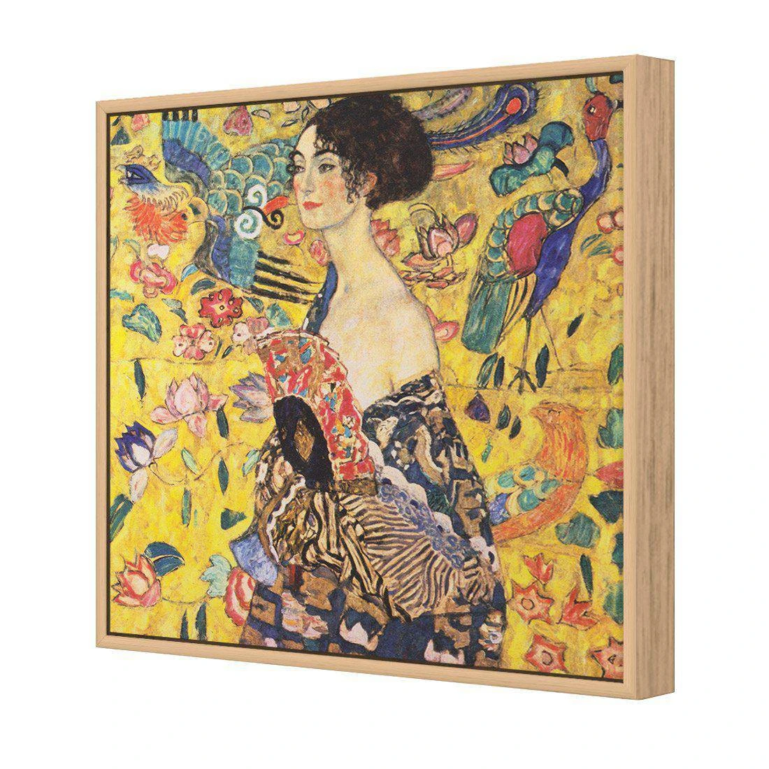 Lady With Fan by Gustav Klimt Canvas Art Lady With Fan By Gustav Klimt Canvas Art -WALL ART DESGIN SALE lady with fan by gustav klimt canvas art 30x30cm oak frame 974228