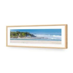 Lake Cathie -WALL ART DESGIN SALE lake cathie acrylic glass with border oak frame 90x30cm 632054