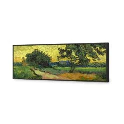 Landscape At Twilight By Van Gogh Canvas Art 4 Landscape At Twilight By Van Gogh Canvas Art -WALL ART DESGIN SALE landscape at twilight by van gogh canvas art 60x20cm black frame 473001