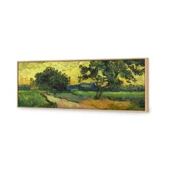Landscape At Twilight By Van Gogh Canvas Art 6 Landscape At Twilight By Van Gogh Canvas Art -WALL ART DESGIN SALE landscape at twilight by van gogh canvas art 60x20cm oak frame 900040