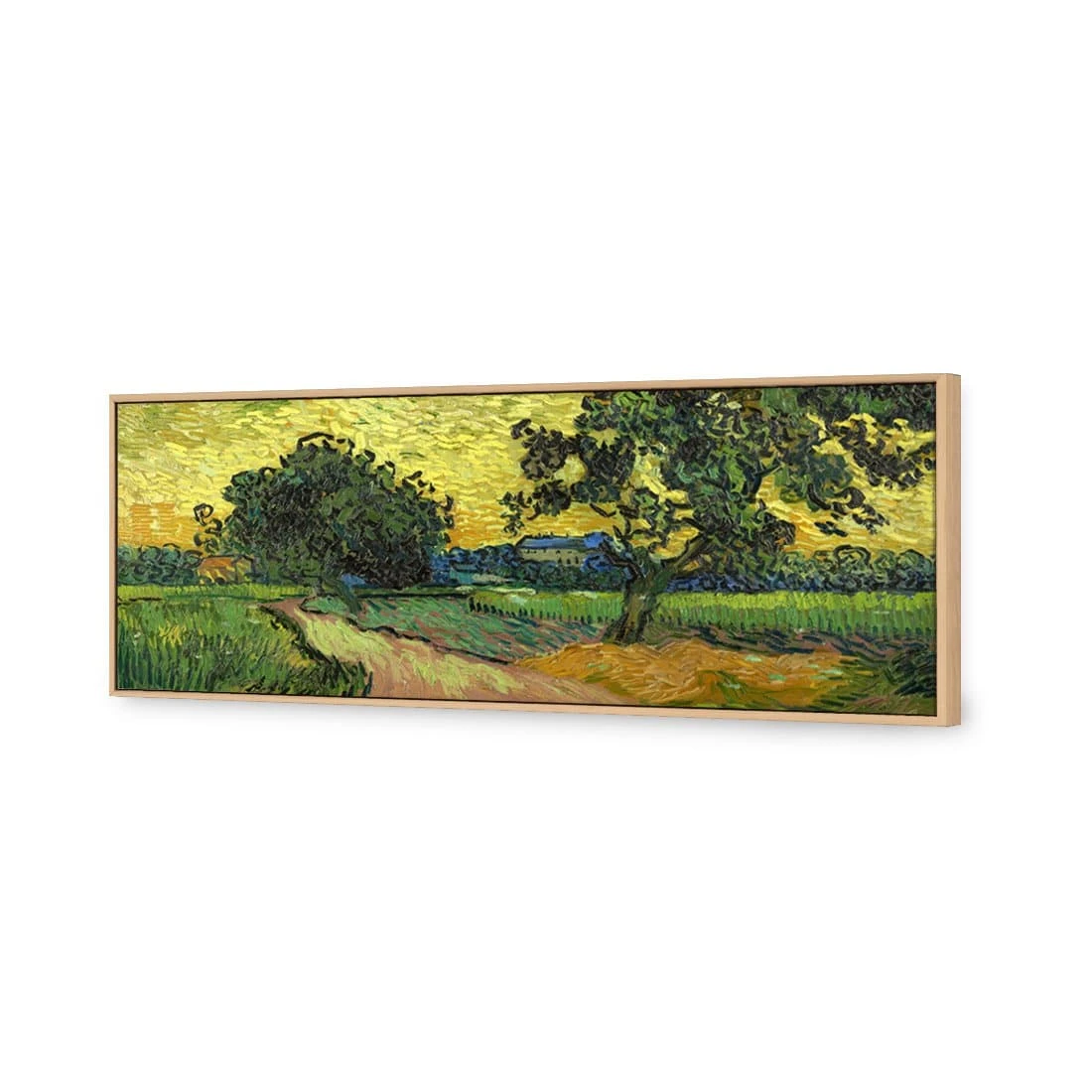 Landscape At Twilight by Van Gogh Canvas Art Landscape At Twilight By Van Gogh Canvas Art -WALL ART DESGIN SALE landscape at twilight by van gogh canvas art 60x20cm oak frame 900040