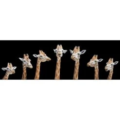 Laughing Giraffes Canvas Art