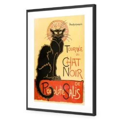 Le Chat Noir Acrylic Print Art -WALL ART DESGIN SALE le chat noir acrylic print art with border black frame 45x30cm 350832