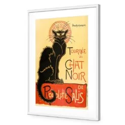 Le Chat Noir Acrylic Print Art -WALL ART DESGIN SALE le chat noir acrylic print art with border white frame 45x30cm 809457