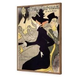 Le Divan Japonais By Toulouse-Lautrec -WALL ART DESGIN SALE le divan japonais by toulouse lautrec acrylic glass no border natural frame 45x30cm 477845
