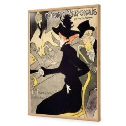 Le Divan Japonais By Toulouse-Lautrec -WALL ART DESGIN SALE le divan japonais by toulouse lautrec acrylic glass no border oak frame 45x30cm 635367