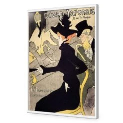 Le Divan Japonais By Toulouse-Lautrec -WALL ART DESGIN SALE le divan japonais by toulouse lautrec acrylic glass no border white frame 45x30cm 168825