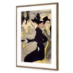 Le Divan Japonais By Toulouse-Lautrec -WALL ART DESGIN SALE le divan japonais by toulouse lautrec acrylic glass with border natural frame 45x30cm 634904