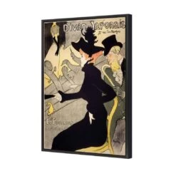 Le Divan Japonais By Toulouse-Lautrec -WALL ART DESGIN SALE le divan japonais by toulouse lautrec canvas black floating frame 45x30cm 319703