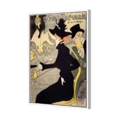 Le Divan Japonais By Toulouse-Lautrec -WALL ART DESGIN SALE le divan japonais by toulouse lautrec canvas white floating frame 45x30cm 676530