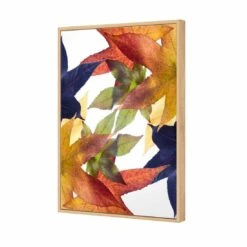 Leaf Kaleidoscope, Rectangle Canvas Art -WALL ART DESGIN SALE leaf kaleidoscope rectangle canvas art 45x30cm oak frame 760977