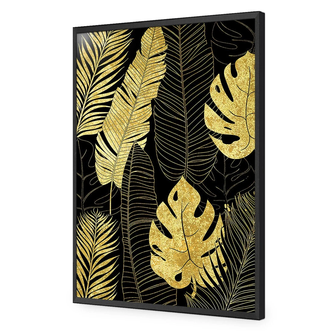 Leaf Montage Gold Leaf Montage Gold -WALL ART DESGIN SALE leaf montage 1 gold canvas stretched canvas 45x30cm 278581