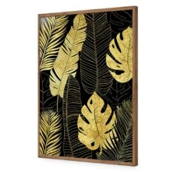 Leaf Montage Gold 19 Leaf Montage Gold -WALL ART DESGIN SALE leaf montage 1 gold canvas stretched canvas 45x30cm 377602