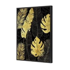 Leaf Montage Gold 5 Leaf Montage Gold -WALL ART DESGIN SALE leaf montage 1 gold canvas stretched canvas 45x30cm 521368