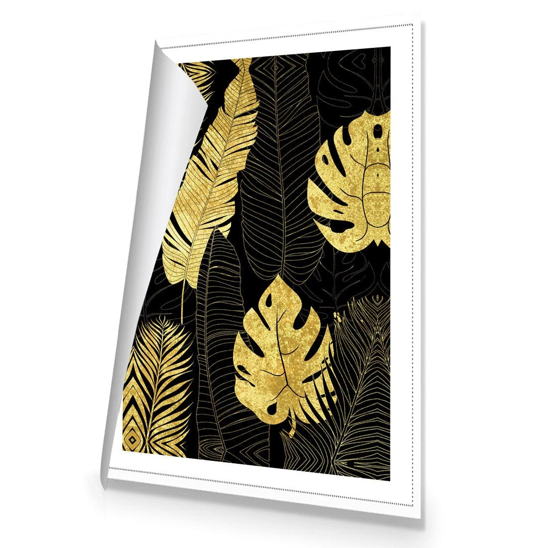 Leaf Montage Gold Leaf Montage Gold -WALL ART DESGIN SALE leaf montage 1 gold canvas stretched canvas 45x30cm 742251