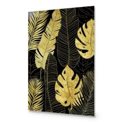 Leaf Montage Gold 15 Leaf Montage Gold -WALL ART DESGIN SALE leaf montage 1 gold canvas stretched canvas 45x30cm 757013