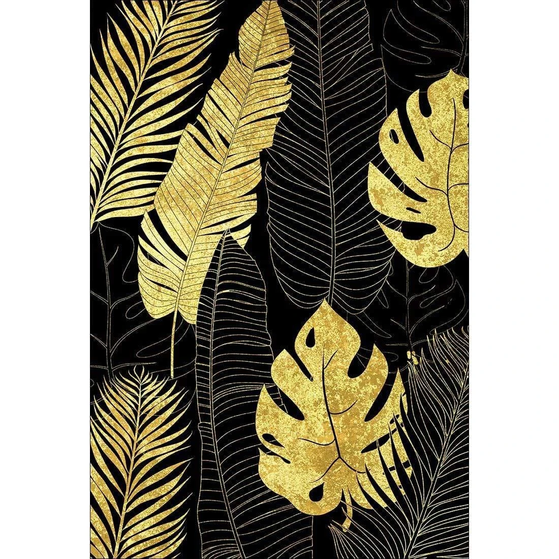 Leaf Montage Gold Leaf Montage Gold -WALL ART DESGIN SALE leaf montage 1 gold canvas stretched canvas 45x30cm 942357