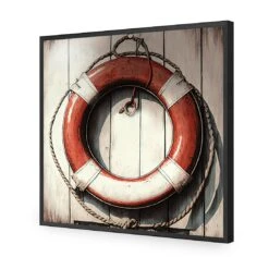 Lifesaver -WALL ART DESGIN SALE lifesaver acrylic glass no border black frame 37x37cm 604783