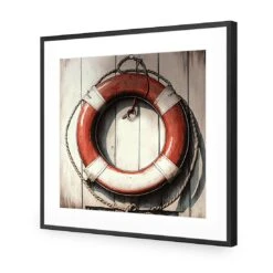 Lifesaver -WALL ART DESGIN SALE lifesaver acrylic glass with border black frame 37x37cm 941529