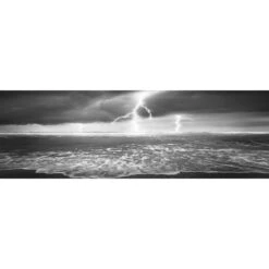 Lightning Beach, Black And White (Long)