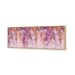 Lilac Dream (Long) Canvas Art -WALL ART DESGIN SALE lilac dream long canvas art 60x20cm oak frame 543713
