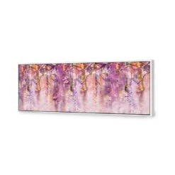 Lilac Dream (Long) Canvas Art -WALL ART DESGIN SALE lilac dream long canvas art 60x20cm white frame 694359
