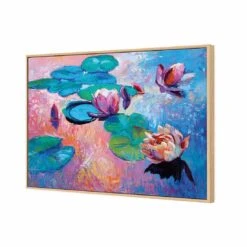 Lily Pads Canvas Art 7 Lily Pads Canvas Art -WALL ART DESGIN SALE lily pads canvas art 45x30cm oak frame 662159