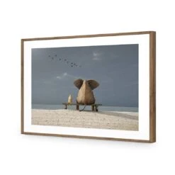 Little And Large Acrylic Print Art -WALL ART DESGIN SALE little and large acrylic print art with border natural frame 45x30cm 433113