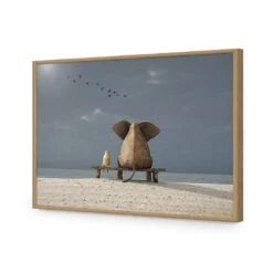 Little And Large Acrylic Print Art -WALL ART DESGIN SALE little and large acrylic print art without border oak frame 45x30cm 503249